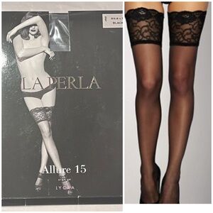 La Perla Allure Sheer Black Size Small wide lace top.